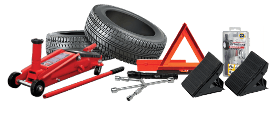 Changing flat tire